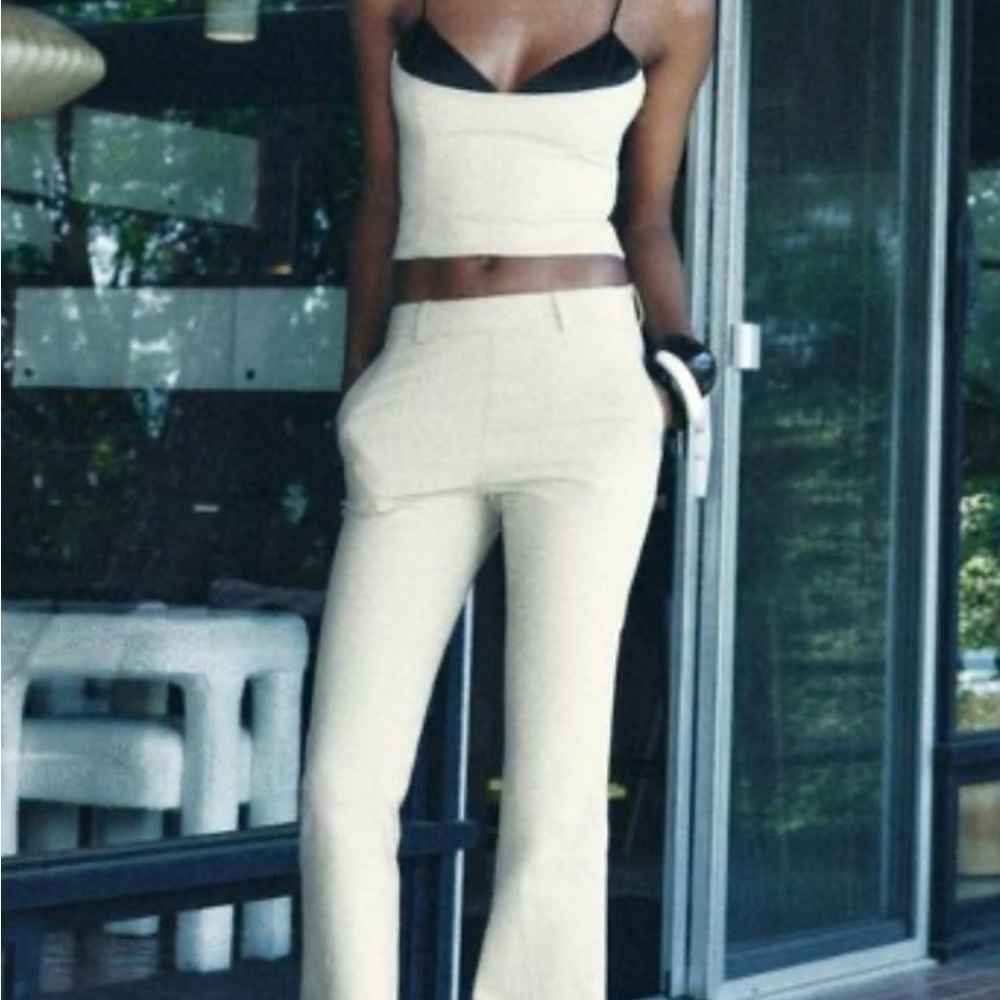 Zara Cream Women's Flare Pantsuit